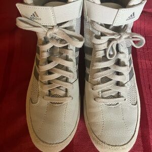 Adidas Unisex Light Gray High-Top Sneakers